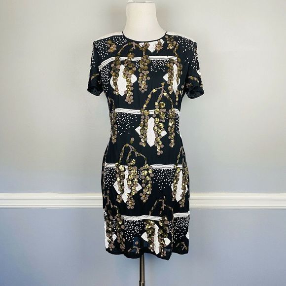 sequin embellished mini dress